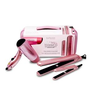 CORTEX BEAUTY Travel Blowout Kit - Mini Travel Dryer & Flat Iron Set